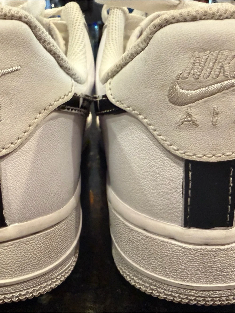 Nike Women’s White and Black handmade LV Sneakers